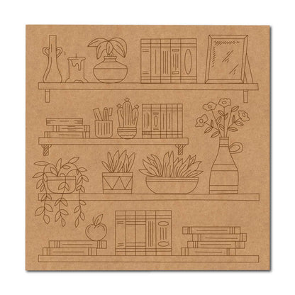 Wall Shelf Pre Marked Base MDF Design 1