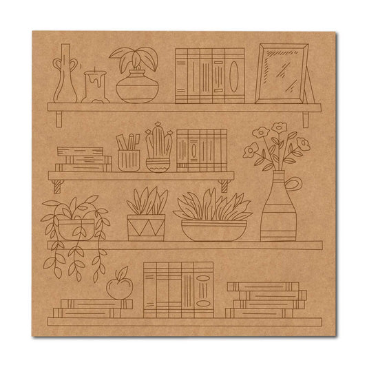 Wall Shelf Pre Marked Base MDF Design 1