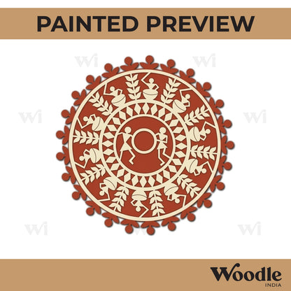Warli Art Two Layered Base MDF Design 2