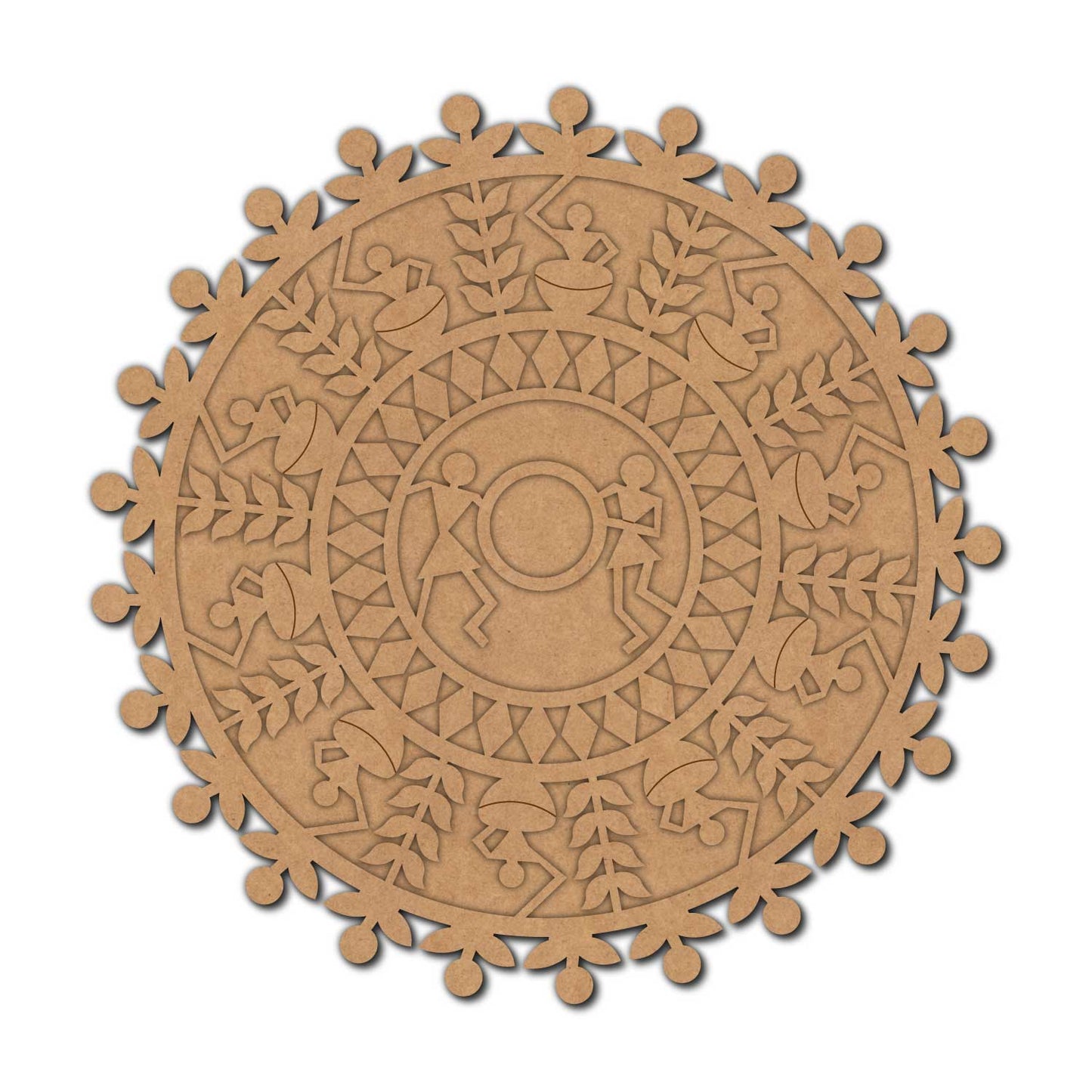 Warli Art Two Layered Base MDF Design 2