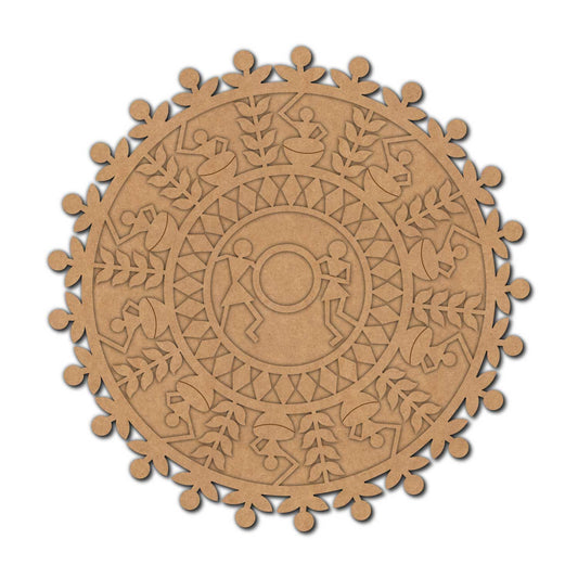 Warli Art Two Layered Base MDF Design 2