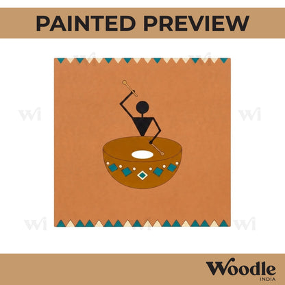 Warli Folk Art Pre Marked MDF Design 1