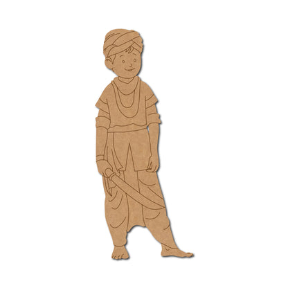 Warrior Boy Pre Marked MDF Design 1