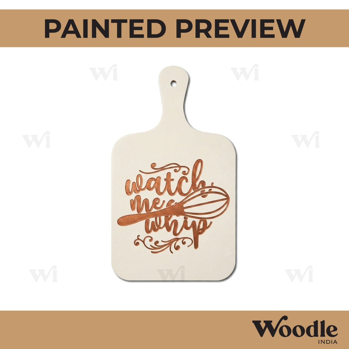 Watch Me Whip Pre Marked Chopping Board MDF Design 1