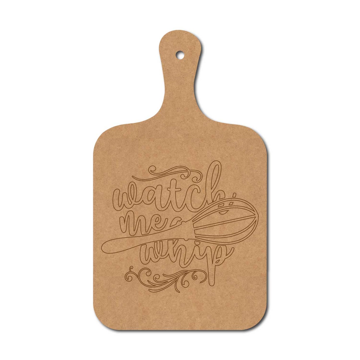 Watch Me Whip Pre Marked Chopping Board MDF Design 1