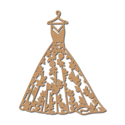 Wedding Gown Cutout MDF Design 1