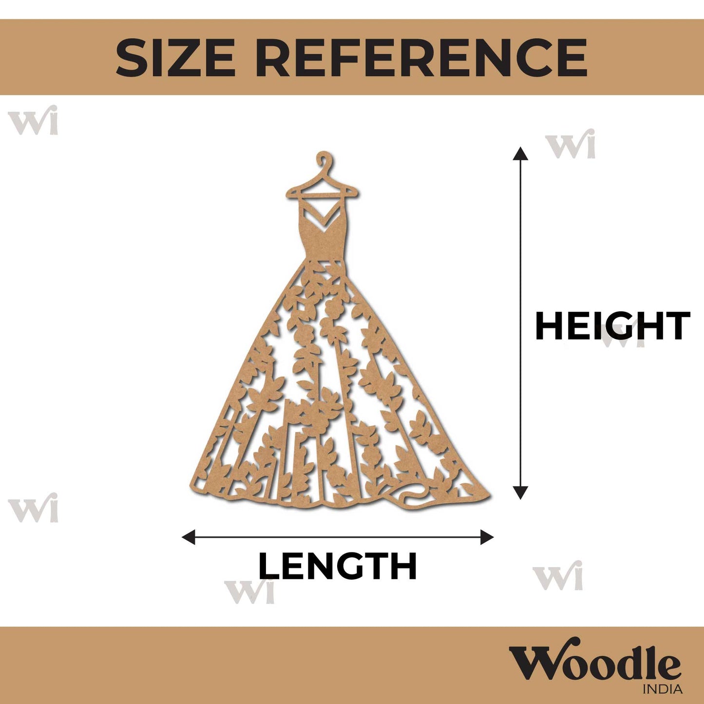 Wedding Gown Cutout MDF Design 1