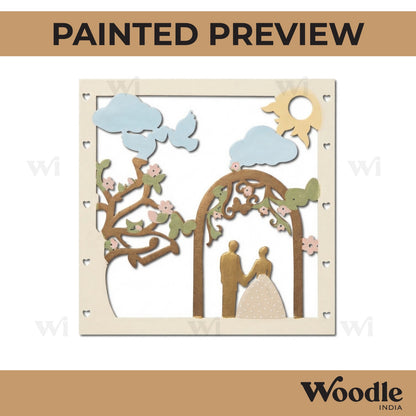 Wedding Theme Cutout MDF Design 1