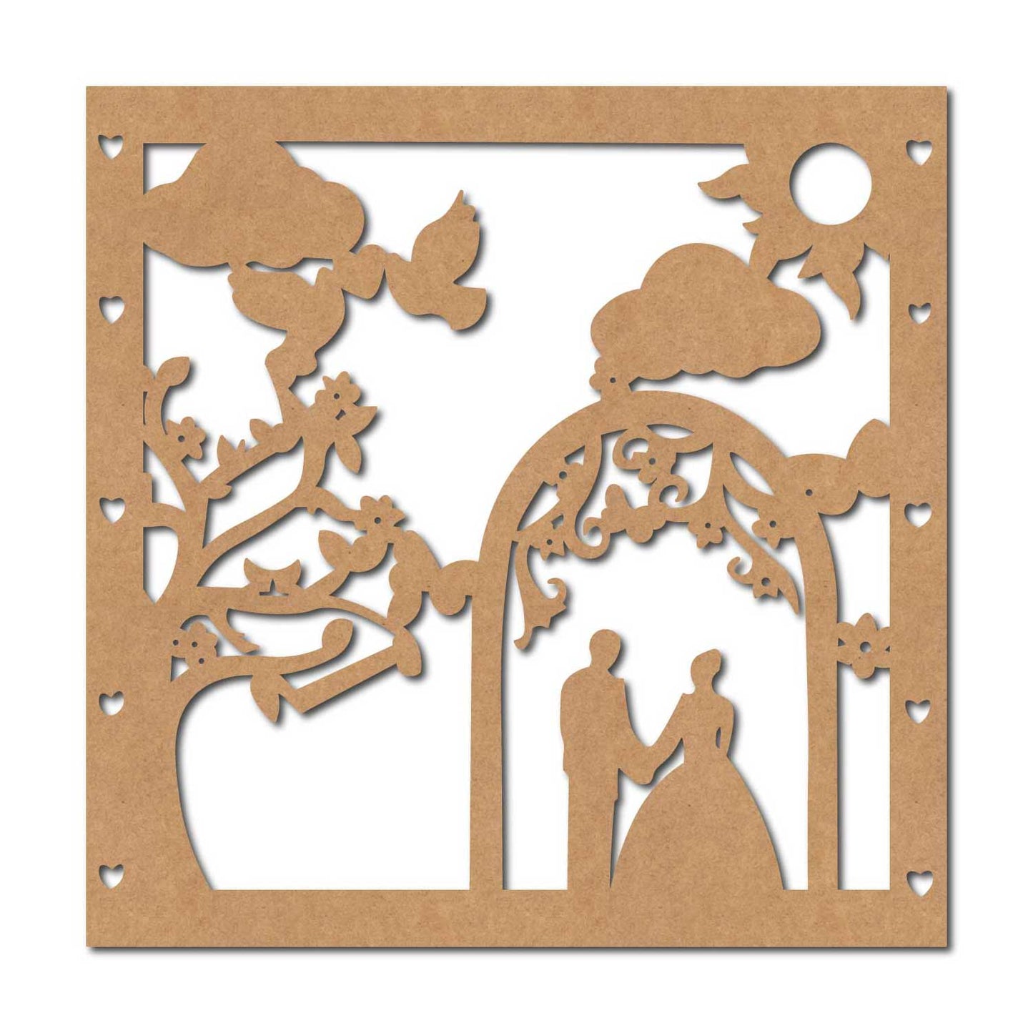 Wedding Theme Cutout MDF Design 1