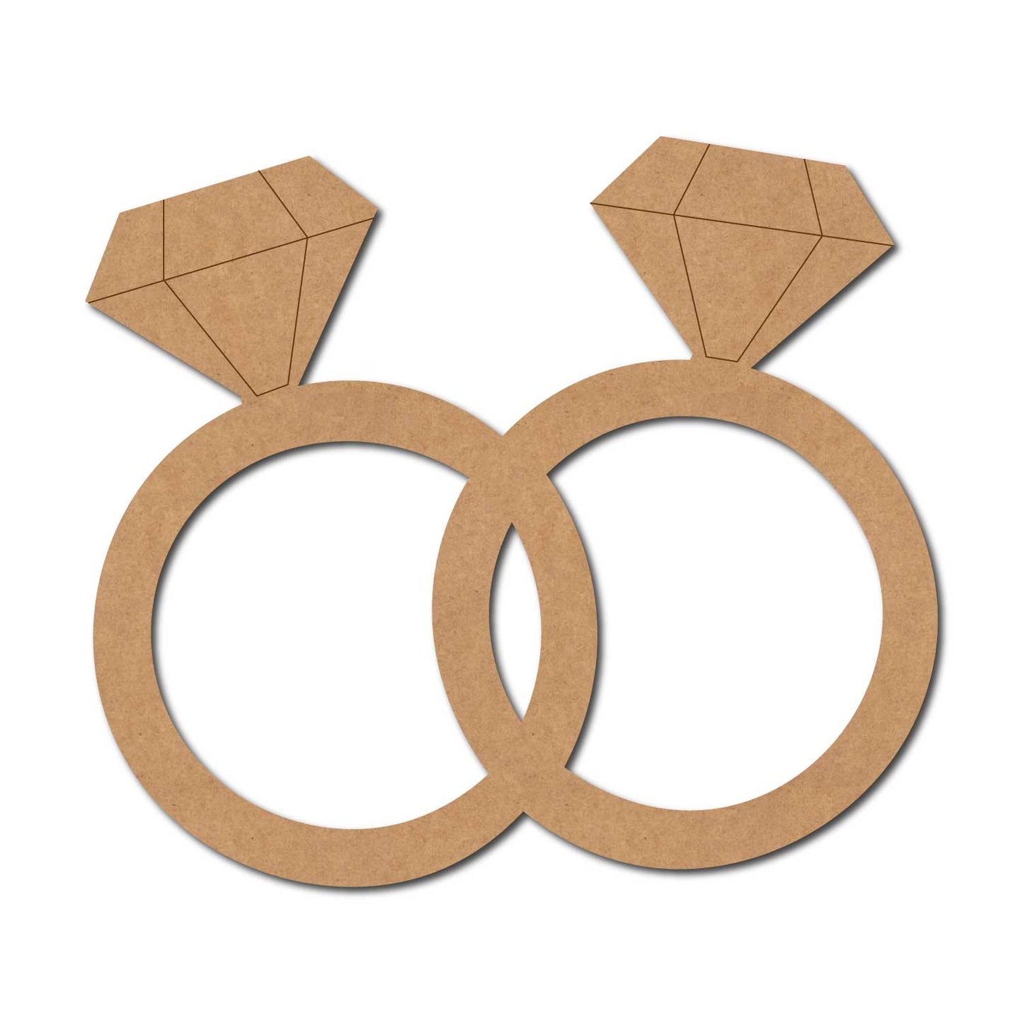 Wedding Rings Pre Marked MDF Design 1