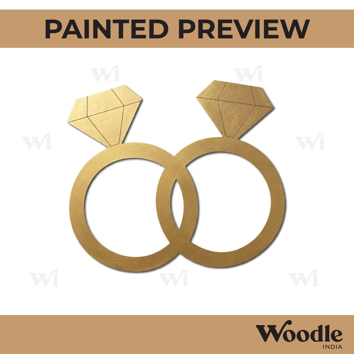 Wedding Rings Pre Marked MDF Design 1