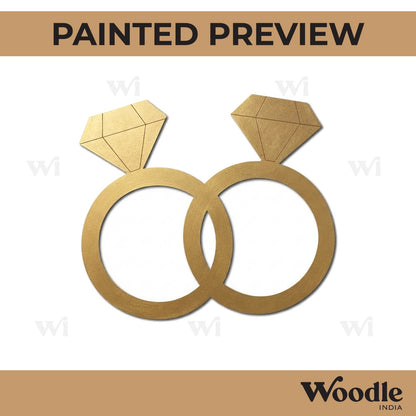 Wedding Rings Pre Marked MDF Design 1