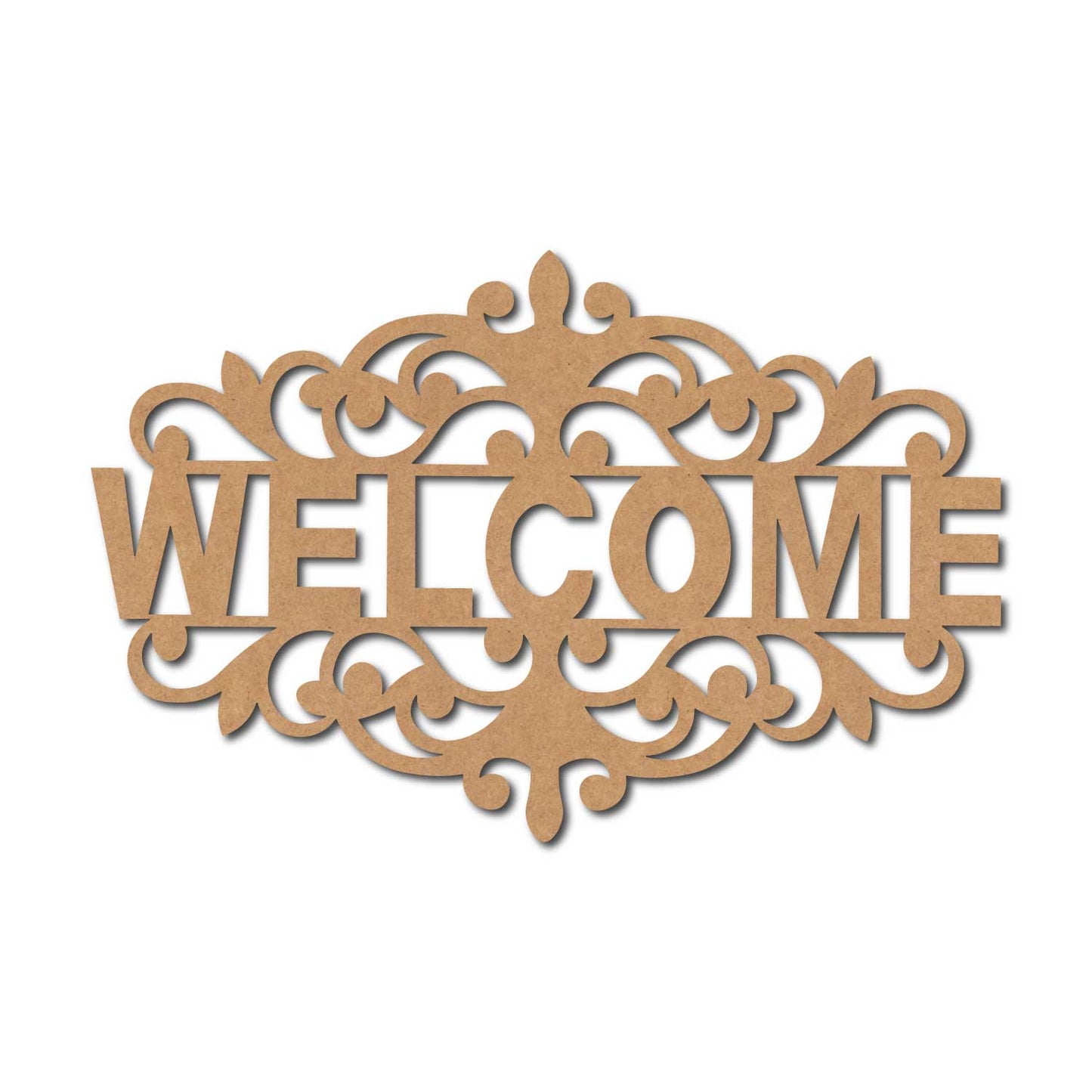 Welcome Base Cutout MDF Design 2
