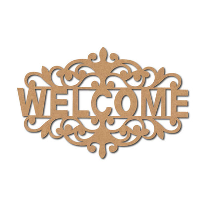 Welcome Base Cutout MDF Design 2