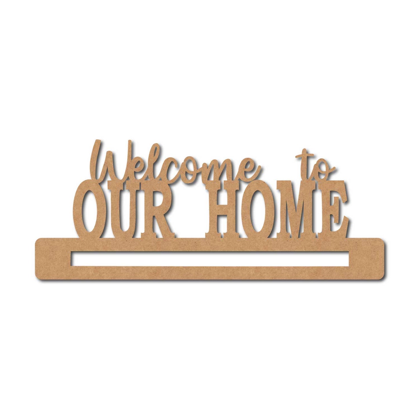 Welcome To Our Home Macrame Cutout MDF Design 1