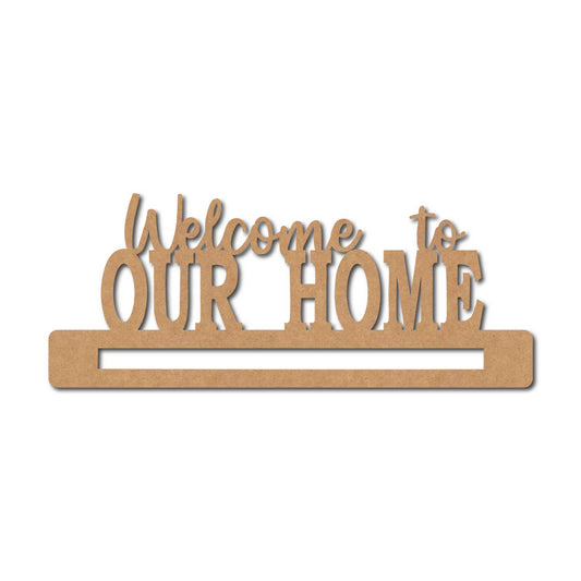 Welcome To Our Home Macrame Cutout MDF Design 1