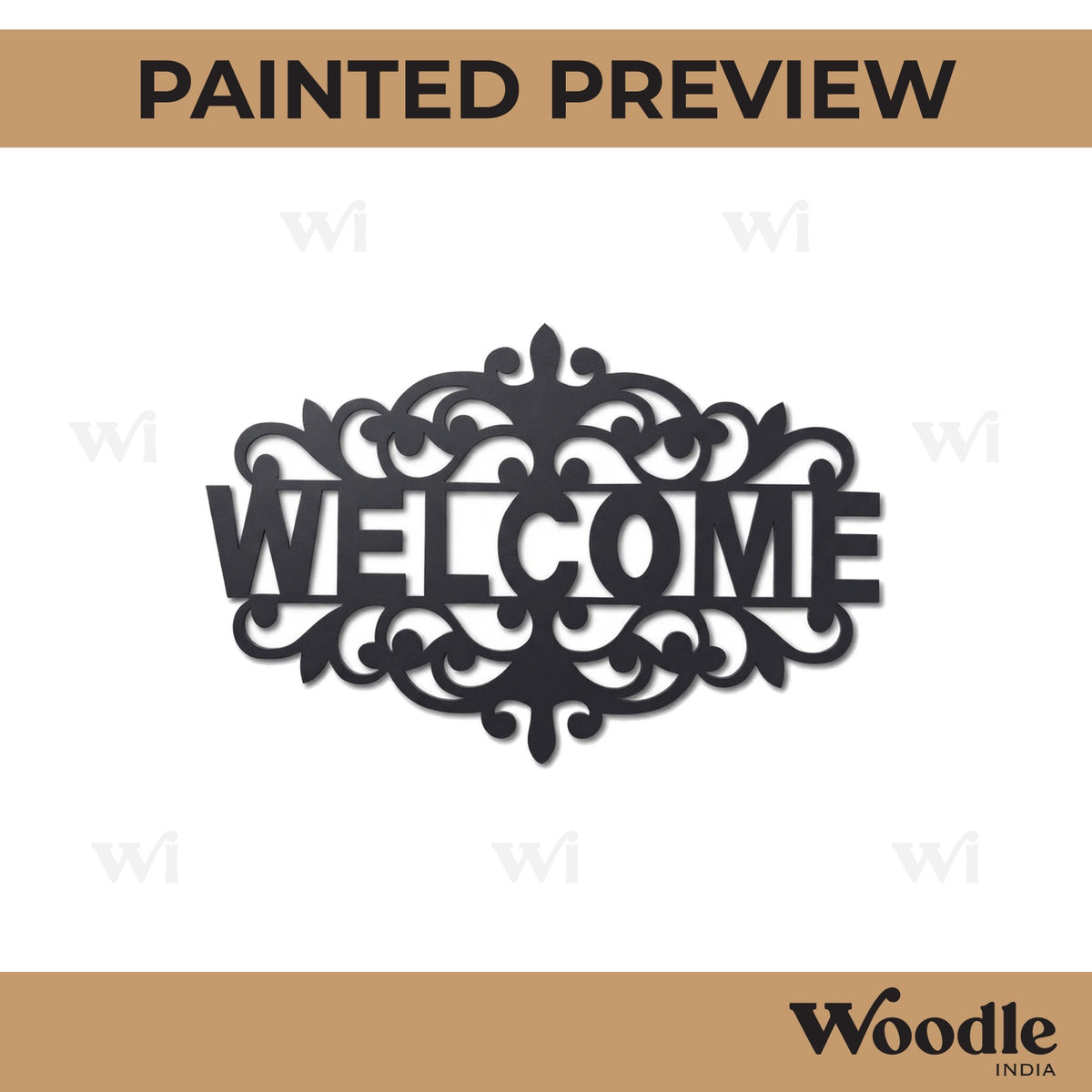 Welcome Base Cutout MDF Design 2