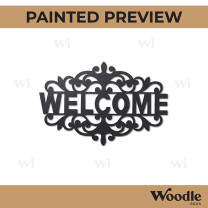 Welcome Base Cutout MDF Design 2