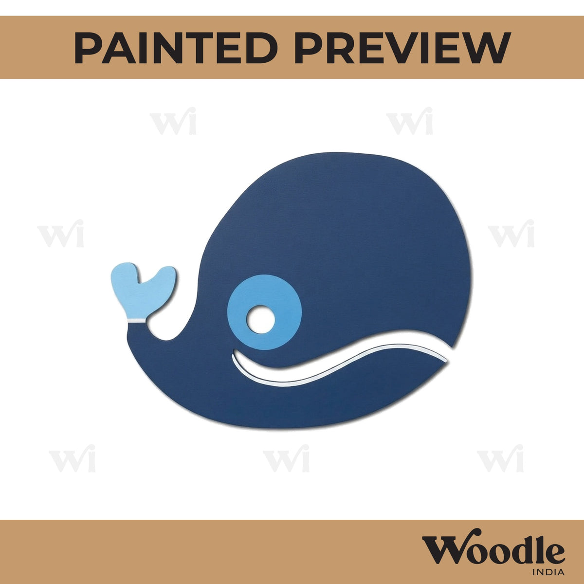 Whale Cutout MDF Design 1
