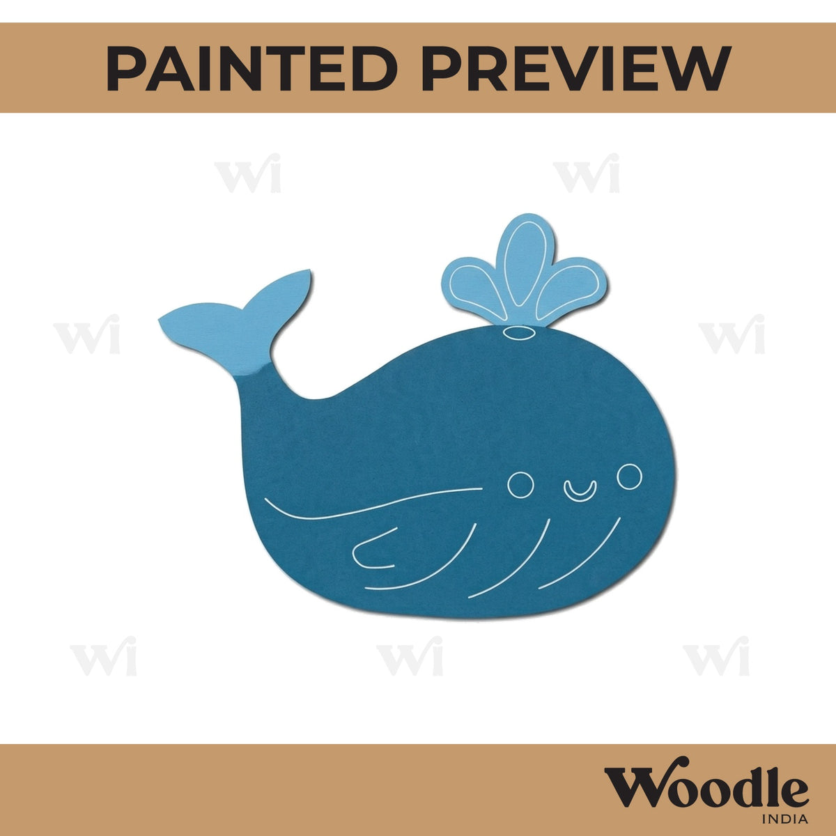 Whale Pre Marked MDF Design 1