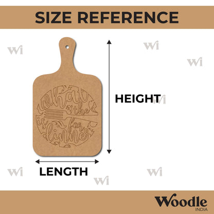 What The Fork Is For Dinner Pre Marked Chopping Board MDF Design 1