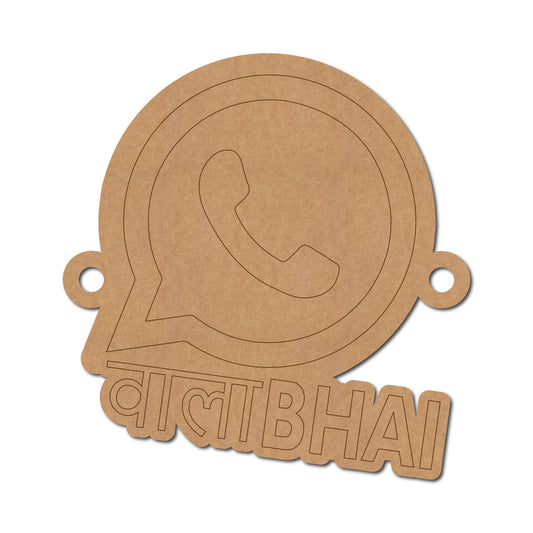 Whatsapp Rakhi Pre Marked MDF Design 1