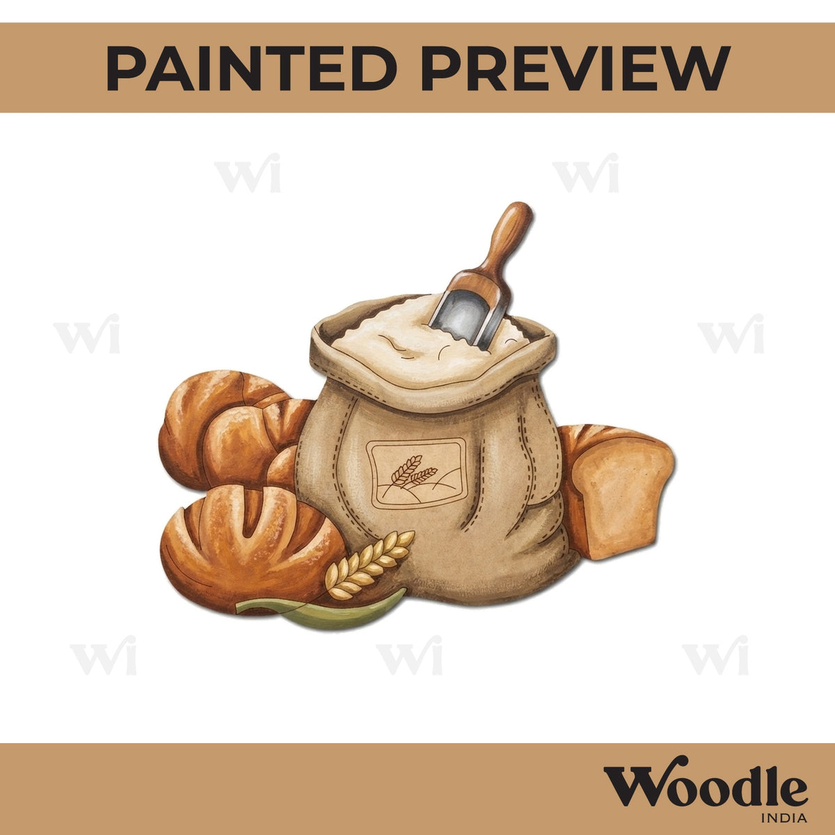 Wheat Flour Sack Pre Marked MDF Design 1