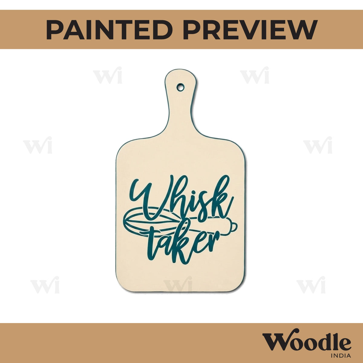 Whisk Taker Pre Marked Chopping Board MDF Design 1