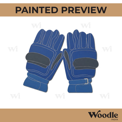 Wicket Keeping Cricket Gloves Pre Marked MDF Design 1