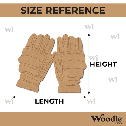 Wicket Keeping Cricket Gloves Pre Marked MDF Design 1