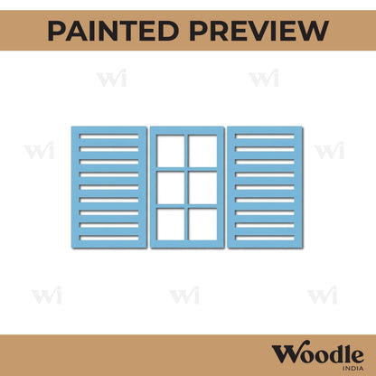 Windows Set Cutout MDF Design 1