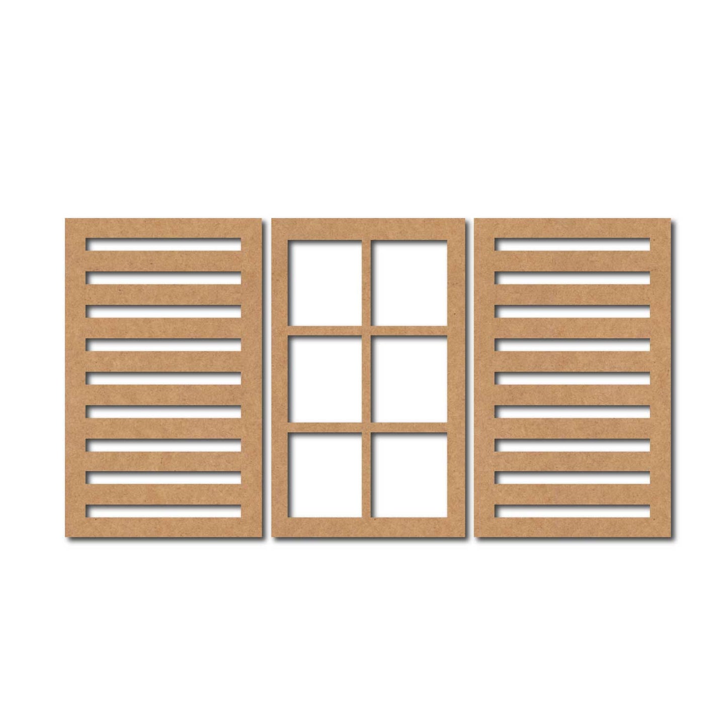 Windows Set Cutout MDF Design 1