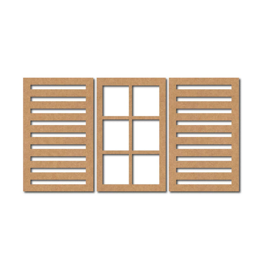 Windows Set Cutout MDF Design 1