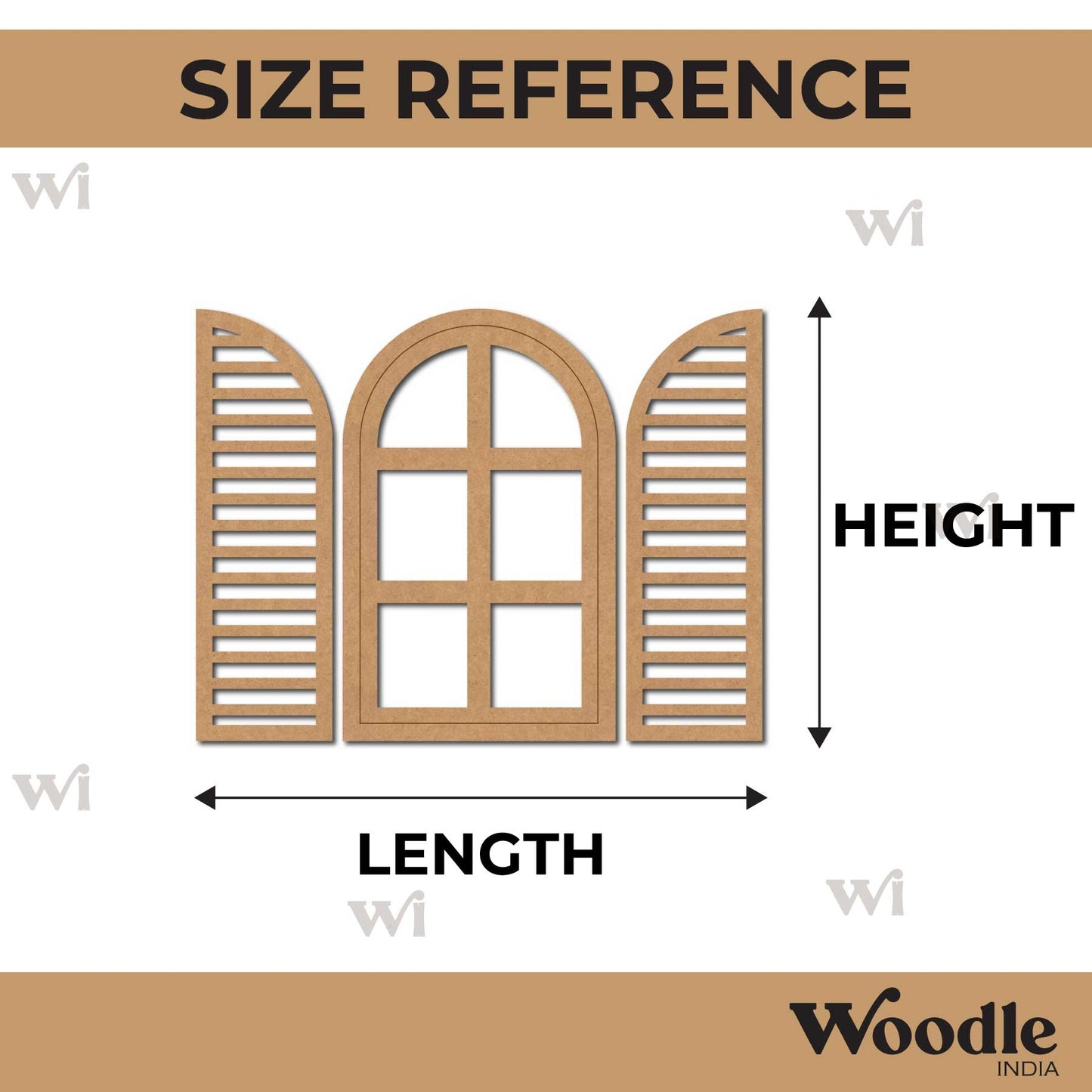 Windows Set Pre Marked MDF Design 1