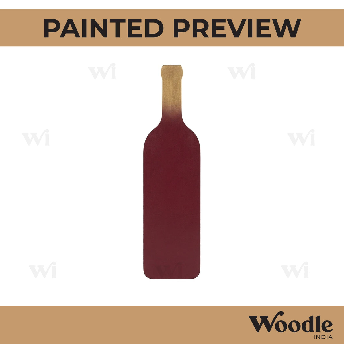Wine Bottle Cutout MDF Design 1