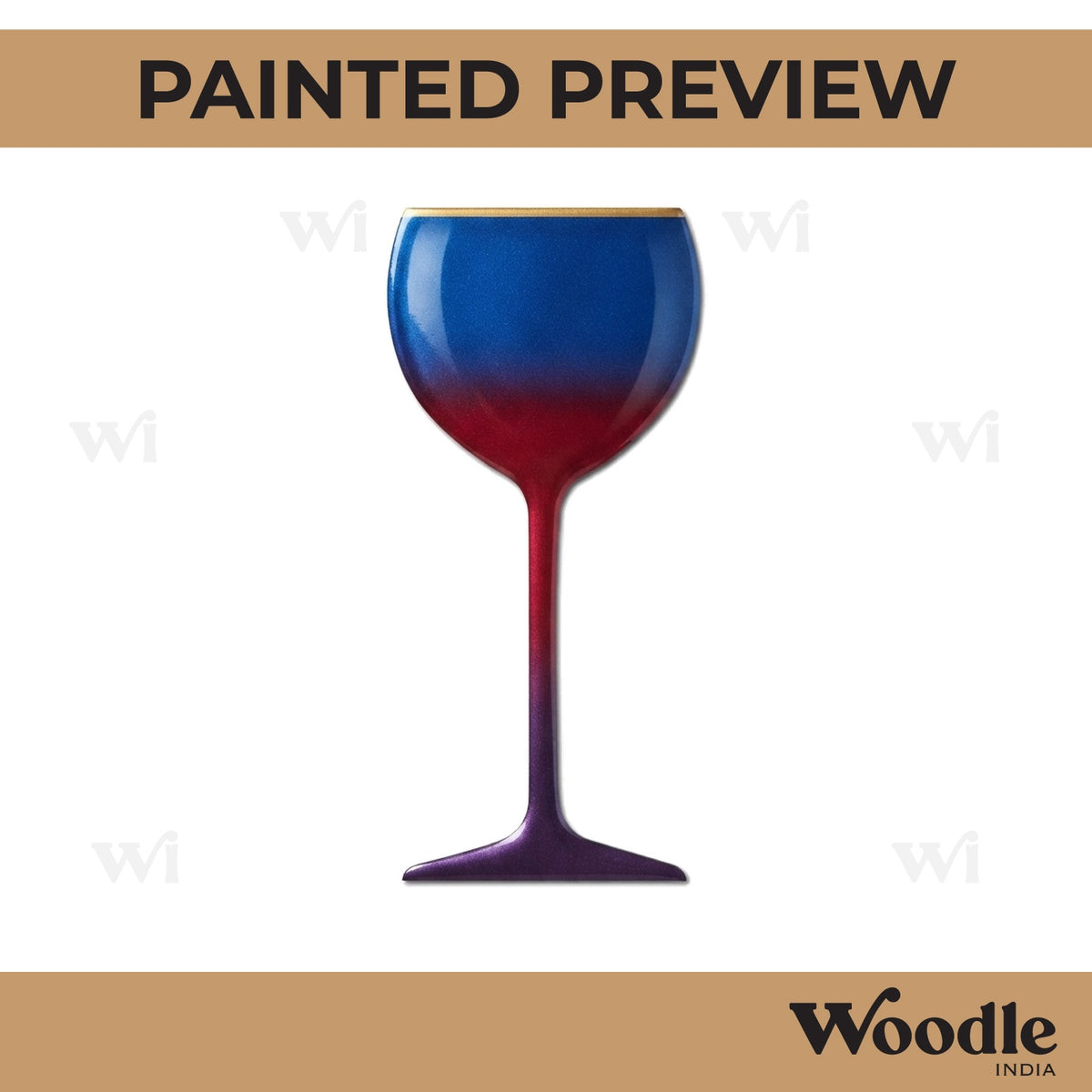 Wine Glass Cutout MDF Design 1