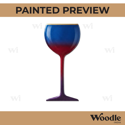 Wine Glass Cutout MDF Design 1