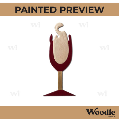 Wine Glass Pre Marked MDF Design 1