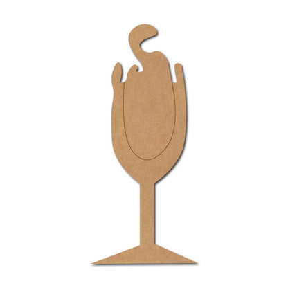 Wine Glass Pre Marked MDF Design 1