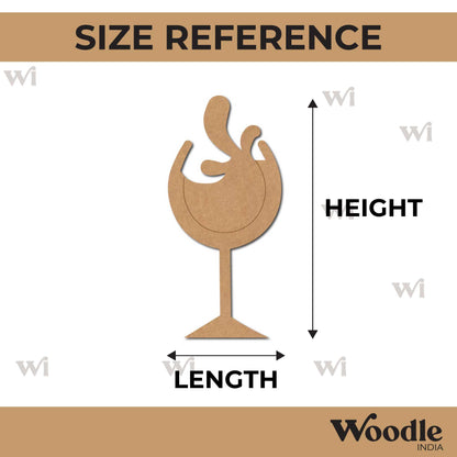 Wine Glass Pre Marked MDF Design 2