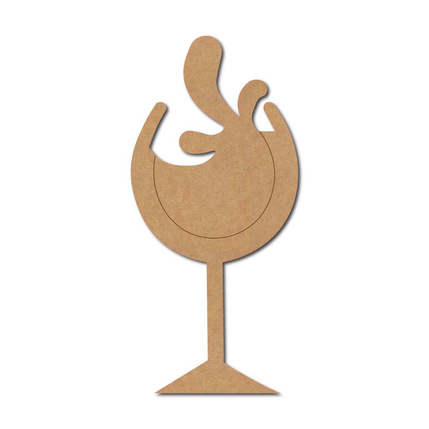 Wine Glass Pre Marked MDF Design 2
