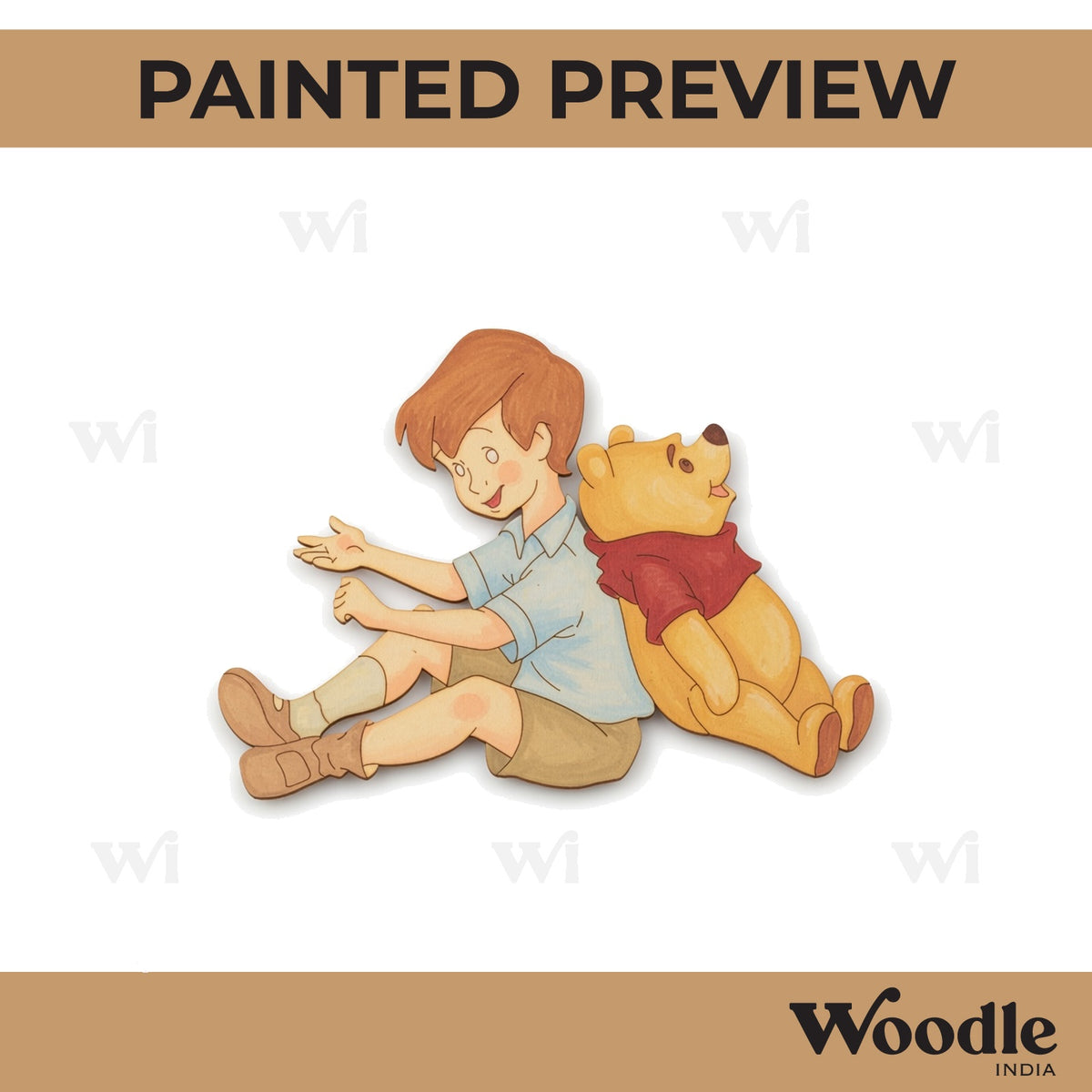 Winnie The Pooh And Christopher Pre Marked MDF Design 1