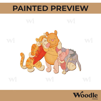 Winnie The Pooh Characters Pre Marked MDF Design 1