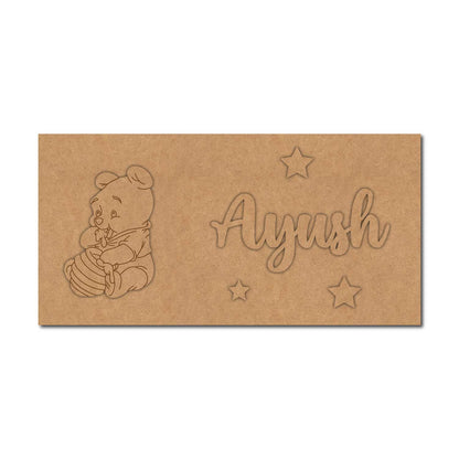 Winnie The Pooh Kids Nameplate MDF Design 1