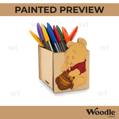 Winnie The Pooh Pen Stand MDF Design 1