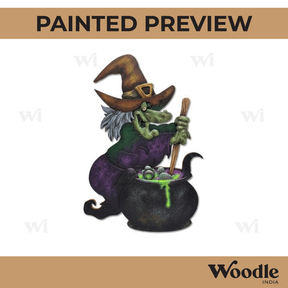 Witch Cooking Halloween Pre Marked MDF Design 1