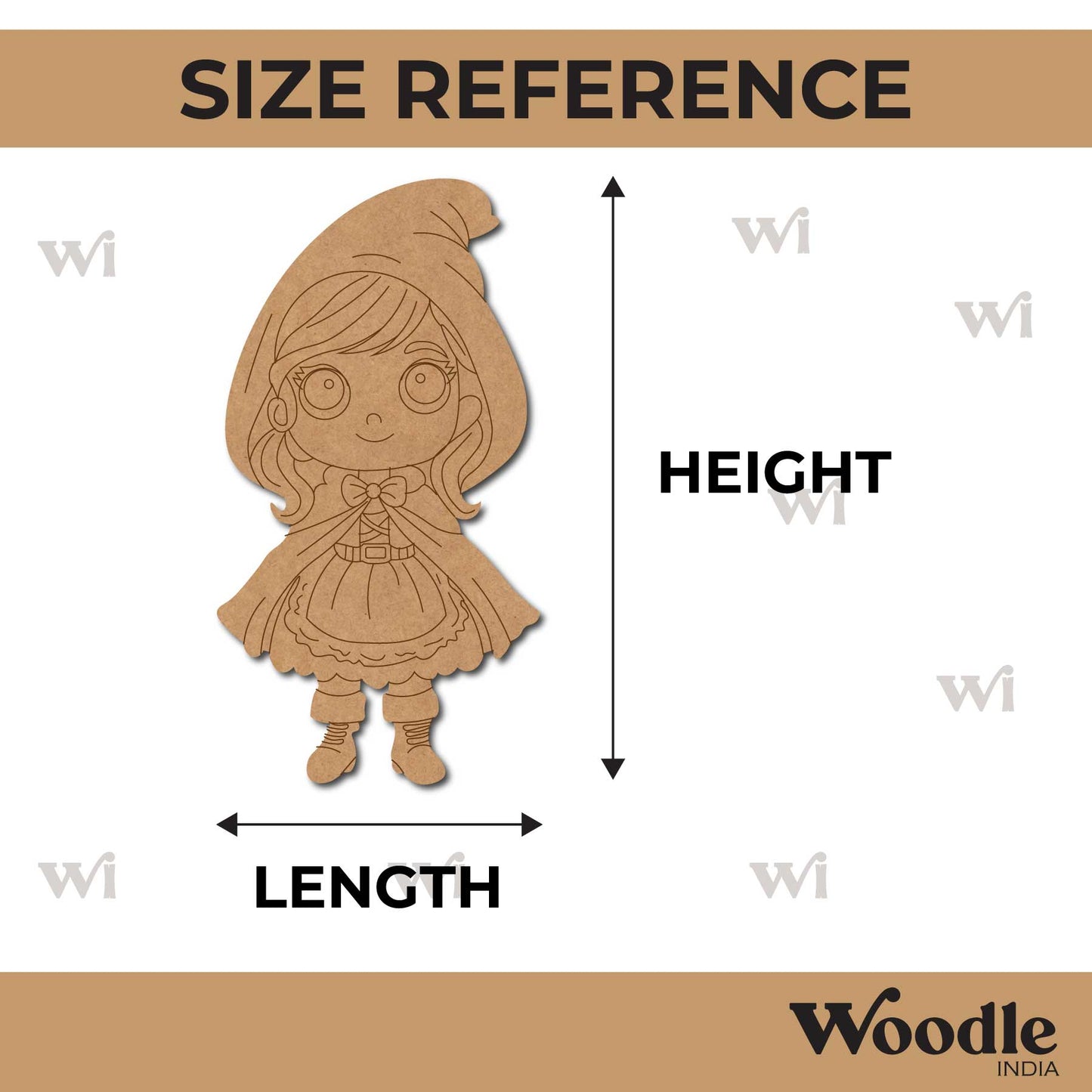 Witch Halloween Cartoon Pre Marked MDF Design 1
