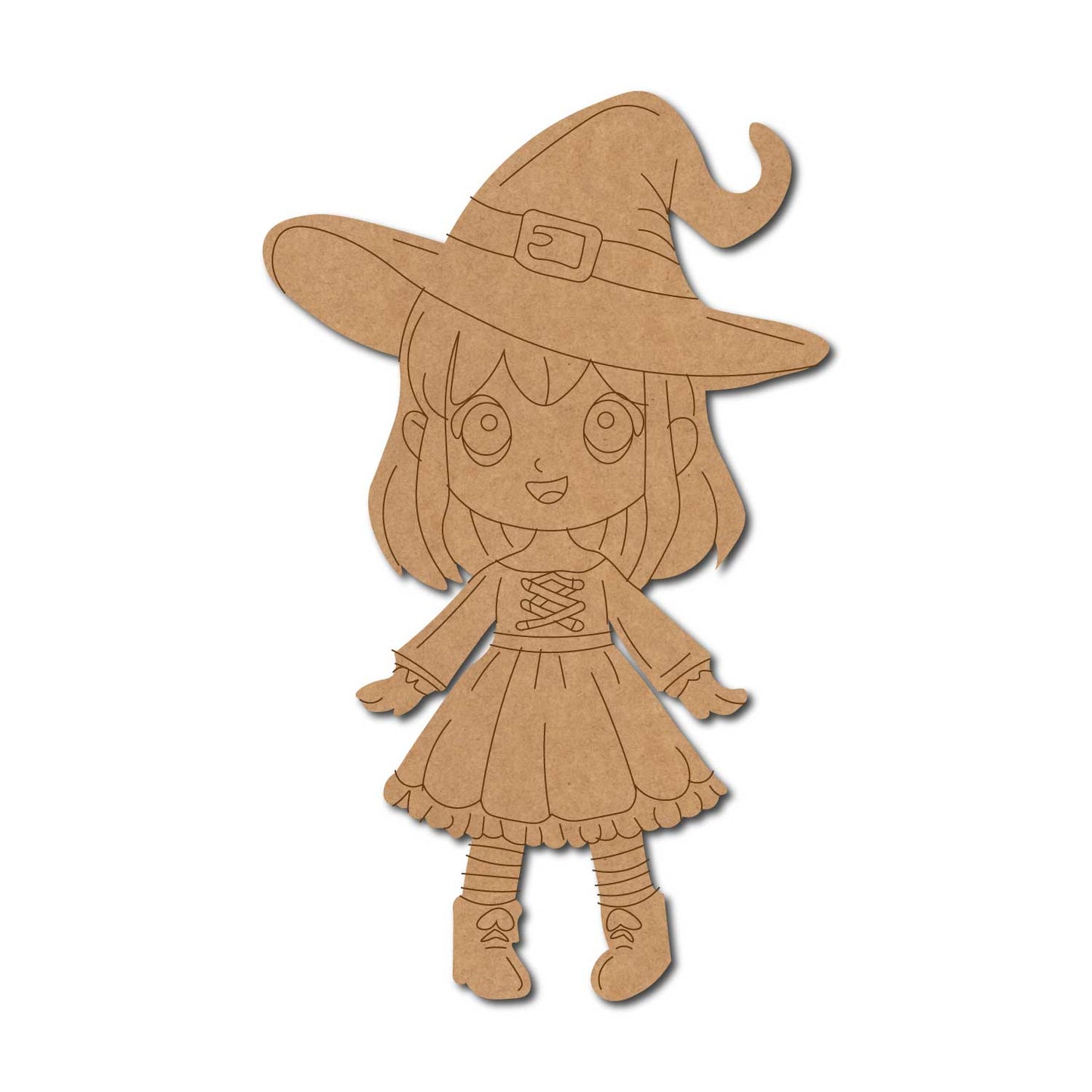 Witch Halloween Cartoon Pre Marked MDF Design 2