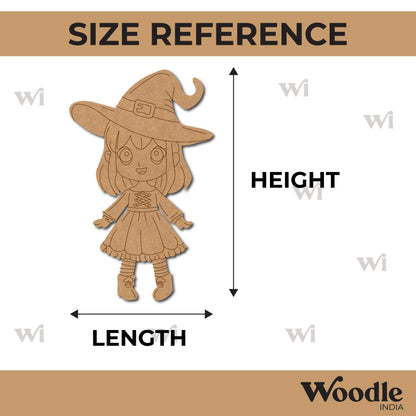 Witch Halloween Cartoon Pre Marked MDF Design 2