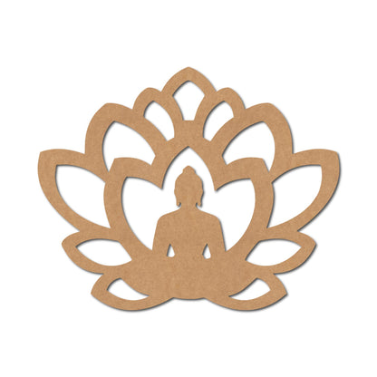 Buddha Lotus Cutout MDF Design 2